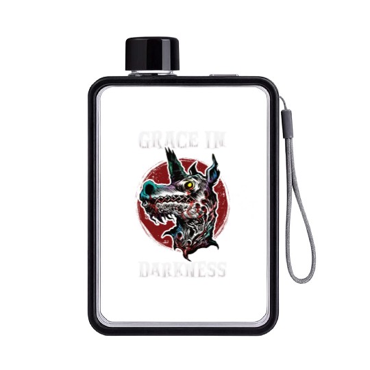 Dark Unicorn Horror Unicorn Midnight Unicorn Dark Flat Water Bottles