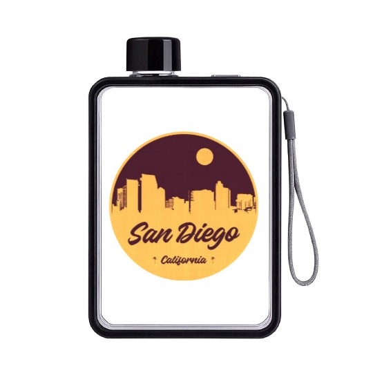 San Diego Skyline Flat Water Bottles