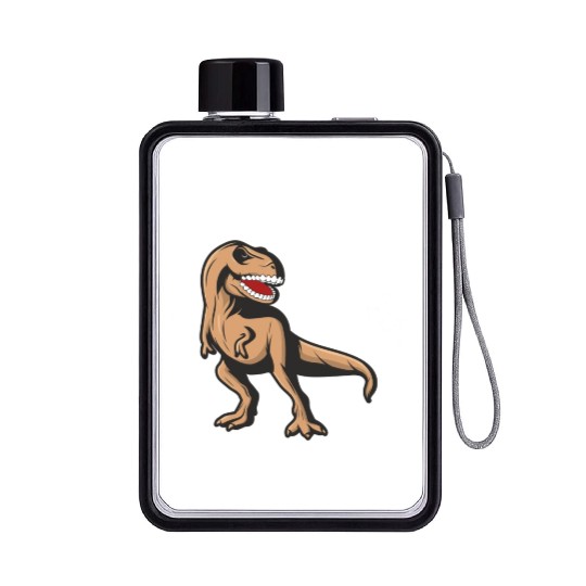 Funny Dragon Boat Racing Paddle Dinosaur Flat Water Bottles