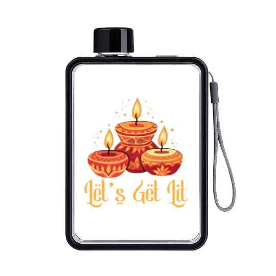 Happy Diwali Diwali Festival Indian Hindu Hinduism Flat Water Bottles