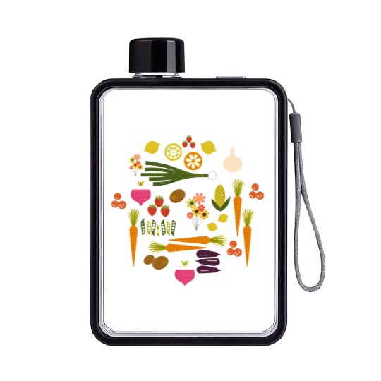 Vegetable Herb Garden Flat Water Bottles