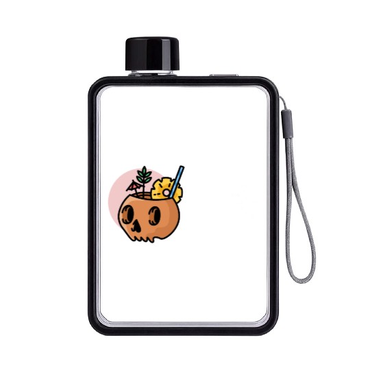 halloween 2 white Flat Water Bottles