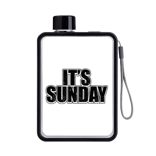 Grunge Sunday Black Weekly Prank Funny Graphics Flat Water Bottles