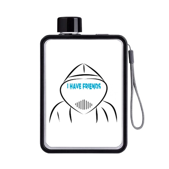 Funny Friends Design For Friendship Day Flat Water Bottles