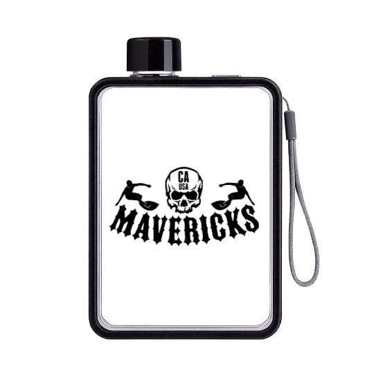 Mavericks Beach Northern California Usa Flat Water Bottles