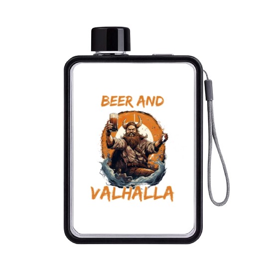 Viking World Tour Vikings Valhalla Odin for a Men Flat Water Bottles