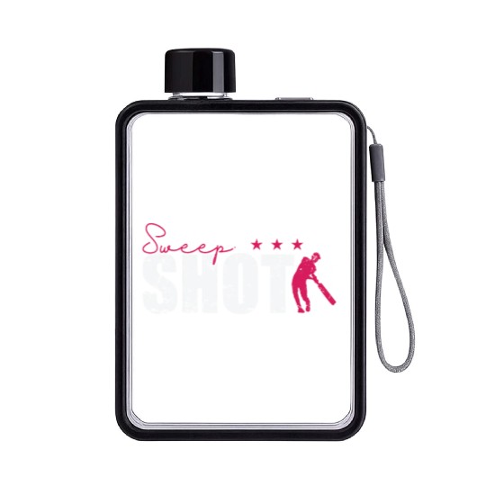 Sweep Shot Cricket Flat Water Bottles