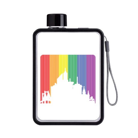 New Orleans Louisiana Rainbow Flag LGBT Pride Flat Water Bottles