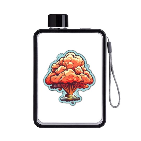 Explosion Fireworks Pyrotechnics Flat Water Bottles