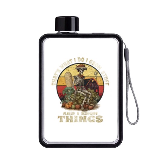 Gardening Gardener Vintage Vegetable-Garden Farmer Flat Water Bottles