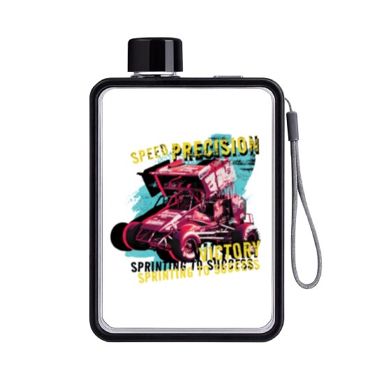 Sprint Car Mom Dirt Track Racing Racing Race Day Flat Water Bottles
