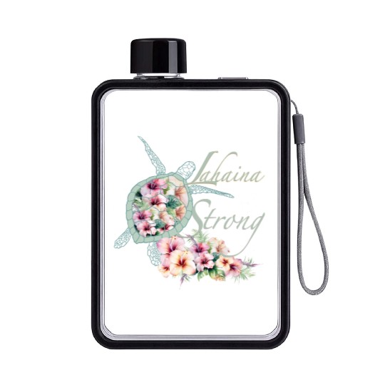 Lahaina Strong: Hibiscus and Sea Turtle Flat Water Bottles