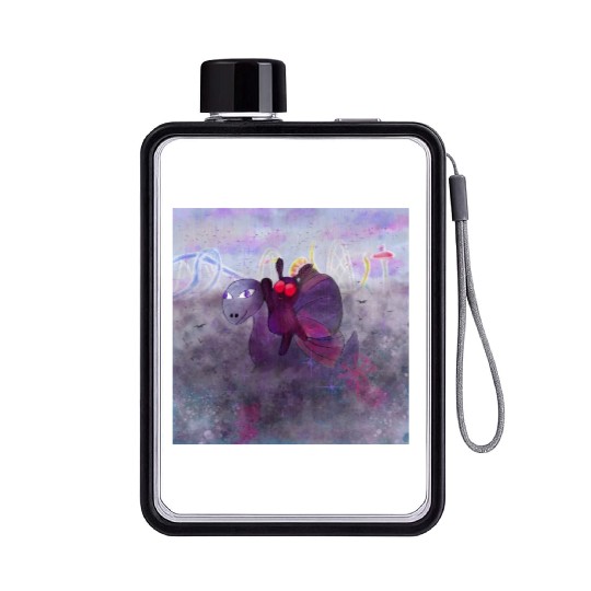 Mothman and Bessie the Lake Erie Monster's Vacay Flat Water Bottles