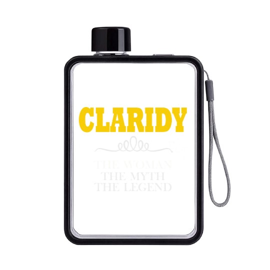 Claridy The Woman The Myth The Legend Flat Water Bottles