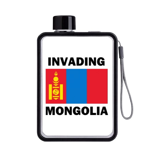 Invading Mongolia Flat Water Bottles