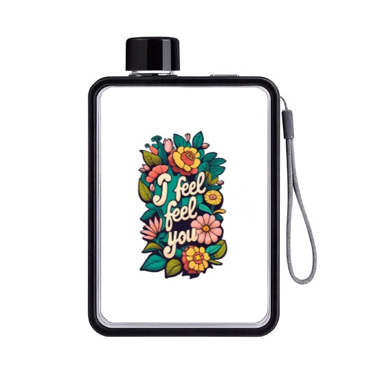 Flower Colorful Summer Palms Flat Water Bottles Design Vibes