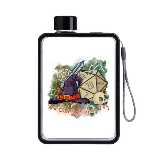 You Can Certainly Try - GameMaster Flat Water Bottles