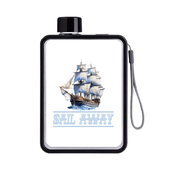Papiership Paper Boat for a Sailor and Captain Flat Water Bottles