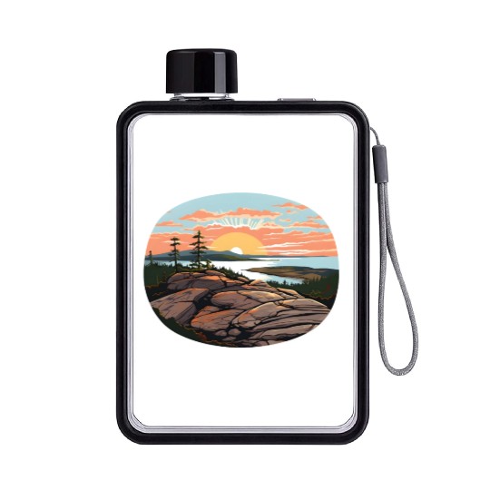 Cadillac Mountain Sunrise Flat Water Bottles