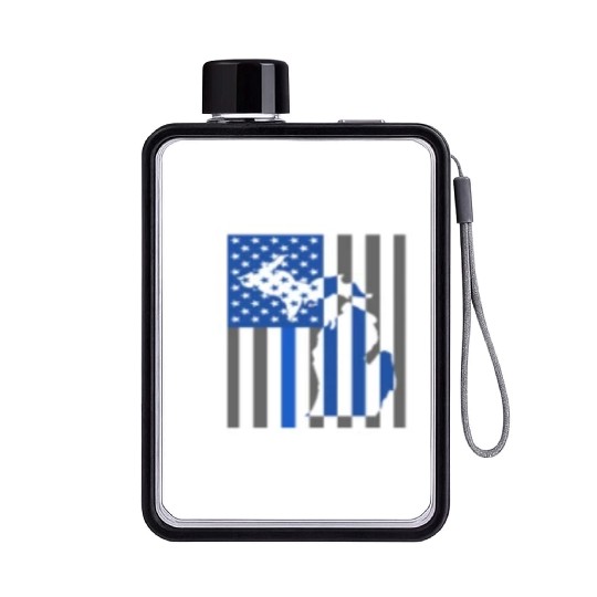 Police Flat Water Bottles, Michigan State Police Flat Water Bottles, Detroit