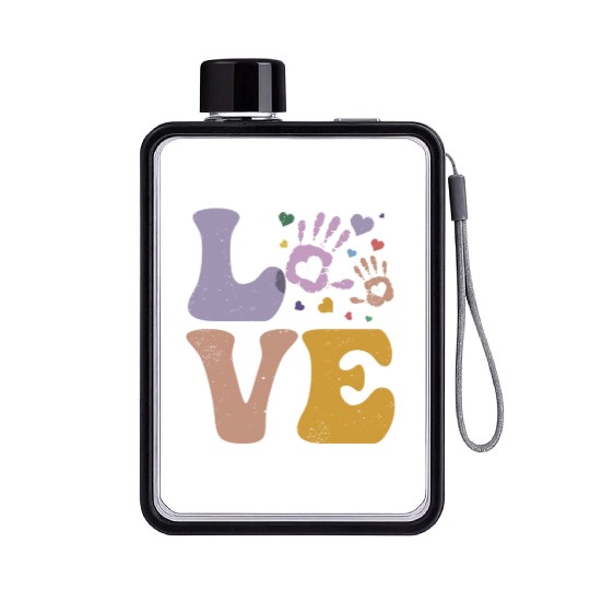 Daycare Teacher Daycare Provider Childcare LOVE Flat Water Bottles