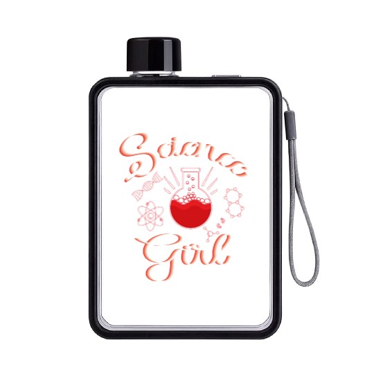 Science Girl Chemistry Biology Student Teacher T-S Flat Water Bottles