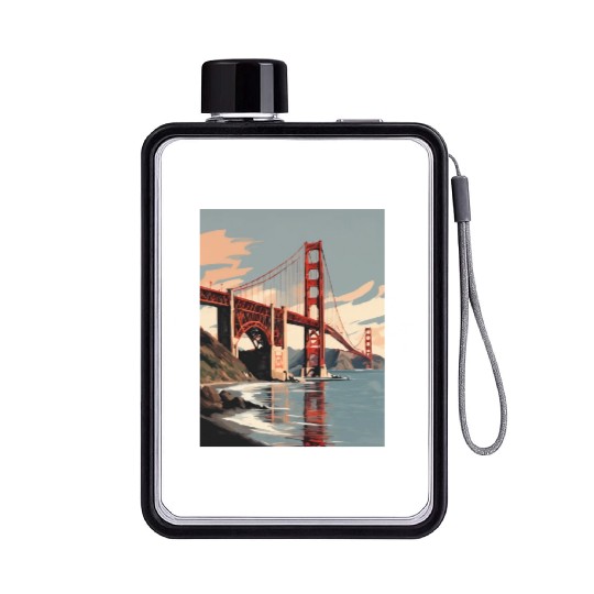 Golden Gate Bridge California Flat Water Bottles, Golden Gate