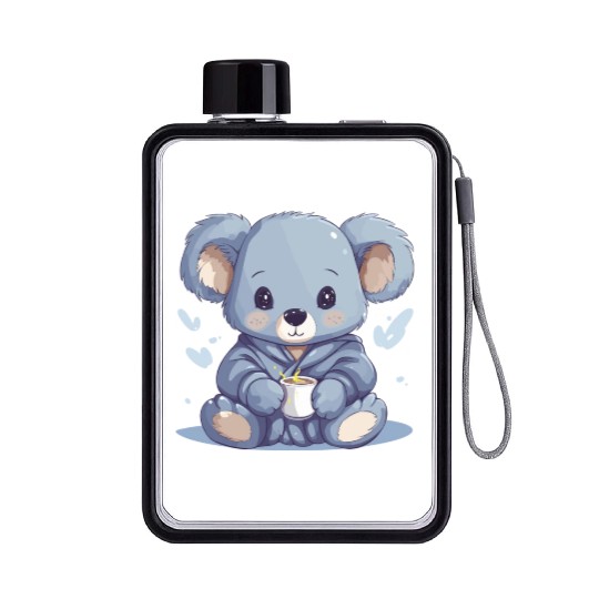 Chibi Koala in Pajamas Flat Water Bottles