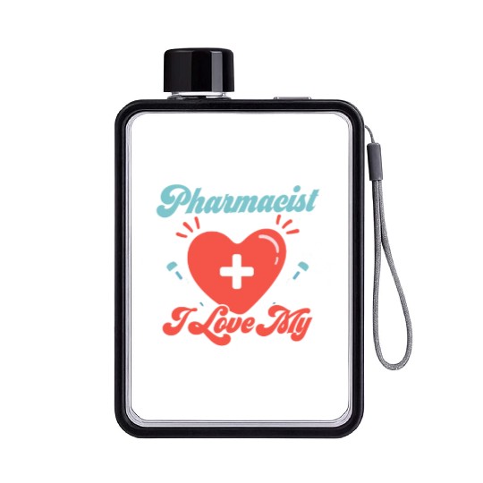 I'm A Retired Pharmacist Pharmacy Medical Tech Flat Water Bottles