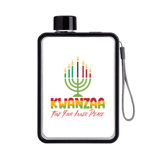 Celebrate Kwanzaa, Embrace your Inner Peace Flat Water Bottles