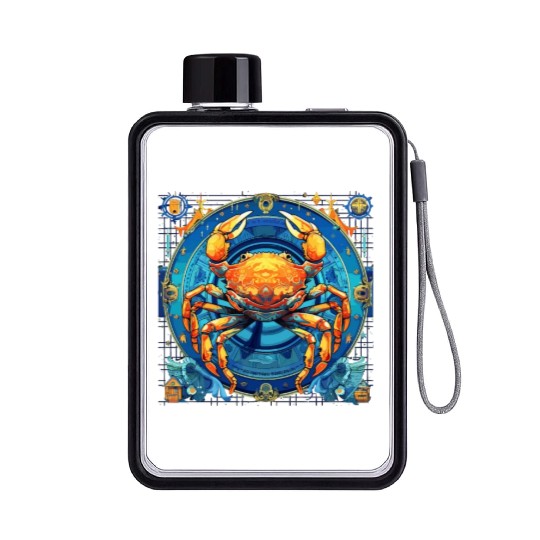 Embrace Your Cancer Identity: Cancer Zodiac Flat Water Bottles