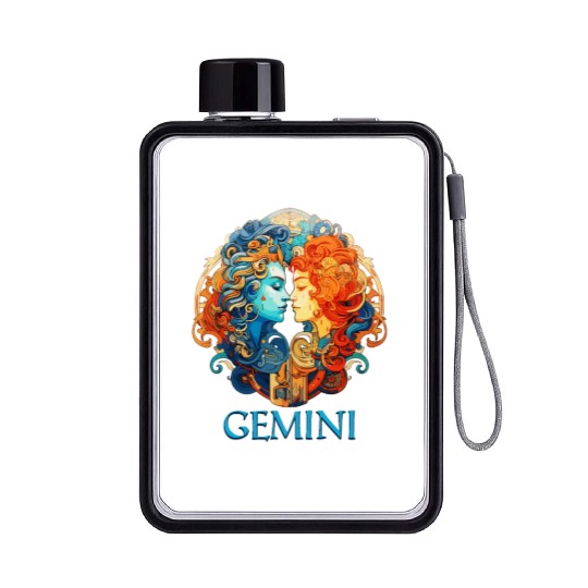 Embrace Your Gemini Identity: Gemini Zodiac Flat Water Bottles
