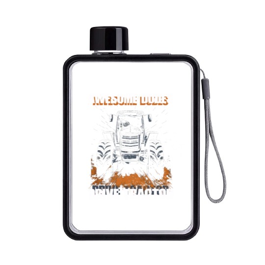 Awesome Guys Drive Tractor Farmer Agriculture Gift Flat Water Bottles