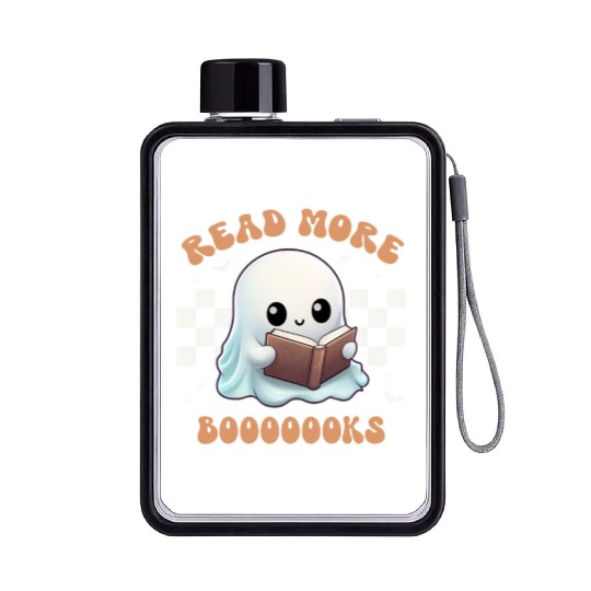 Read More Booooks | Book Lover | Funny Teacher Flat Water Bottles
