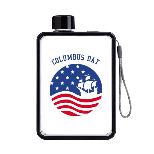 COLUMBUS DAY Flat Water Bottles