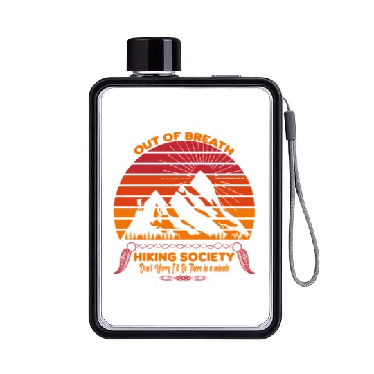 Out of Breath Hiking Society Flat Water Bottles