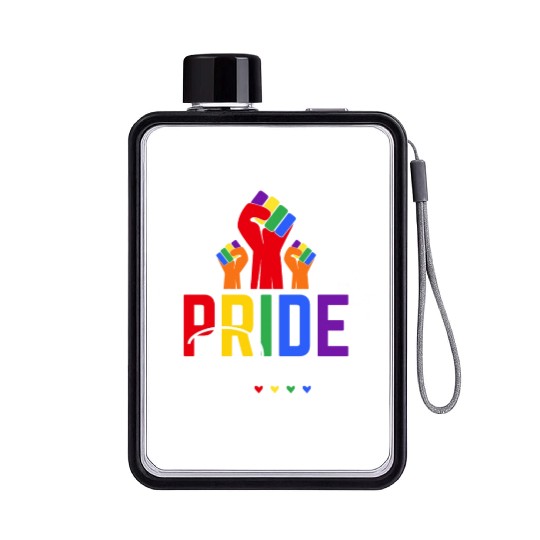Proud Gay Sexual Diversity Gay Pride Parade LGBTQ Flat Water Bottles