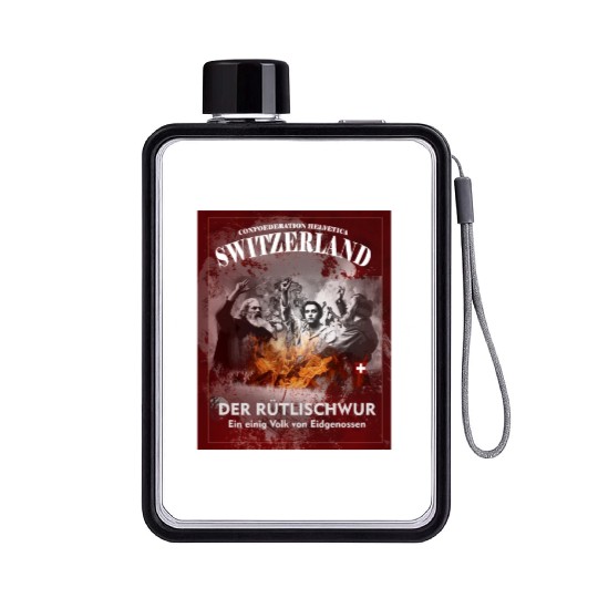 Switzerland Flat Water Bottles - Rütli sworn - print yourself