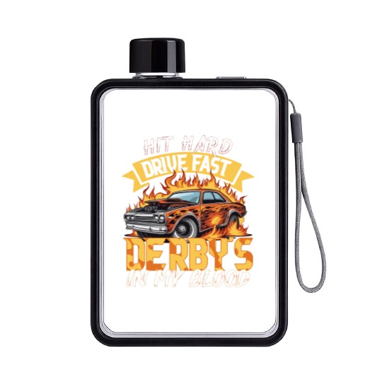 Demo Derby Demolition Derby Demolition Derby Lover Flat Water Bottles