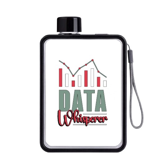 Data Analyst Data Whisperer Computer Science Coder Flat Water Bottles