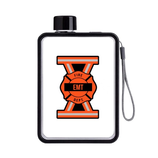 EMT emergency medical technician Flat Water Bottles
