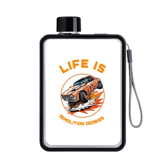 Demo Derby Demolition Derby Demolition Derby Lover Flat Water Bottles