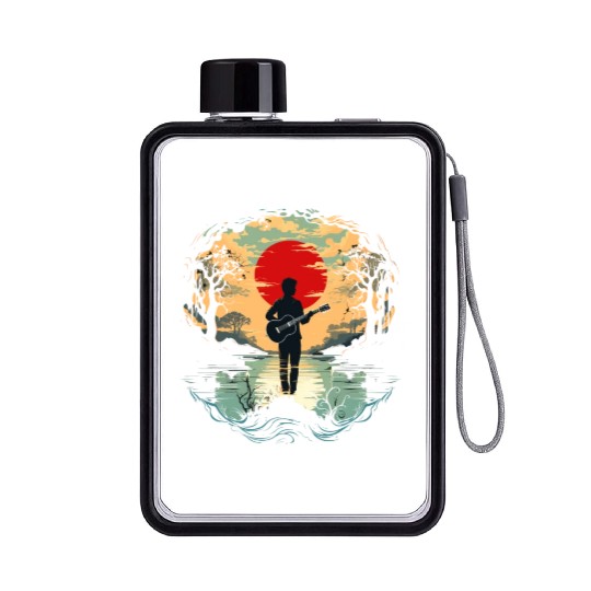 Guitarist Guitar - Guitar Player Gift Flat Water Bottles