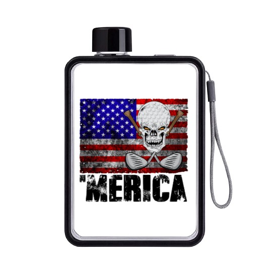 Merica Golf Flat Water Bottles