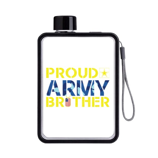 Proud Army Brother Flat Water Bottles