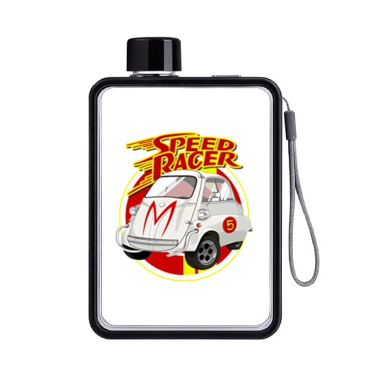 Speed Racer Car Flat Water Bottles