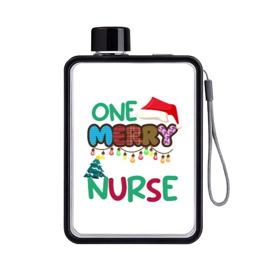 One merry Oncology Nurse Christmas Flat Water Bottles
