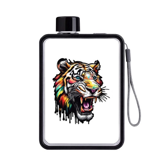 Tiger / Animal / Safari / Wild / Animal Print Flat Water Bottles