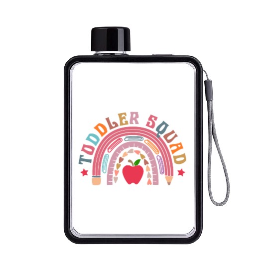 Toddler Squad Toddler Teacher Flat Water Bottles