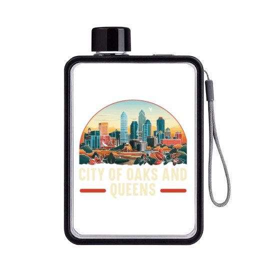 Charlotte North Carolina USA America United States Flat Water Bottles